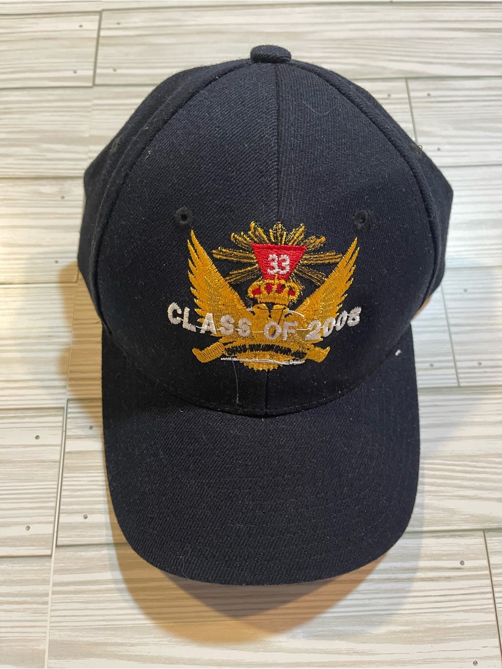 C2008 Embroidered Black Cap Scottish Rite 33rd degreeFreemason
